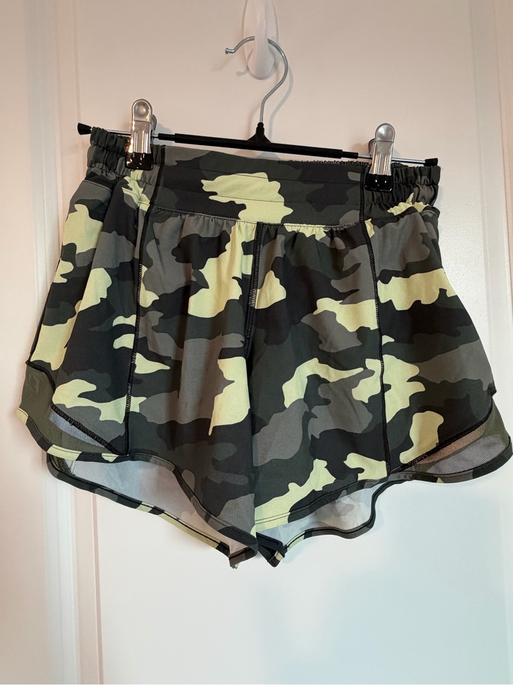 lululemon athletica Camo Athletic Shorts in Olive and Black